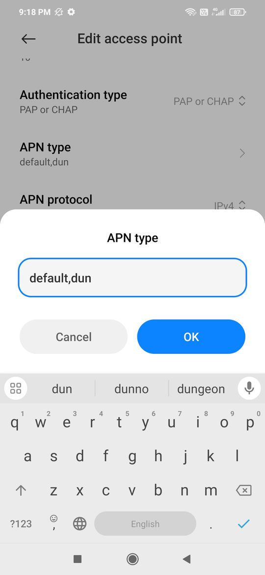 Android APN Settings